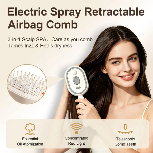 MistAura Pro Electric Scalp Massage Hair Brush