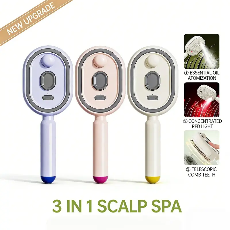 MistAura Pro Electric Scalp Massage Hair Brush