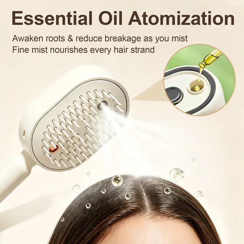 MistAura Pro Electric Scalp Massage Hair Brush
